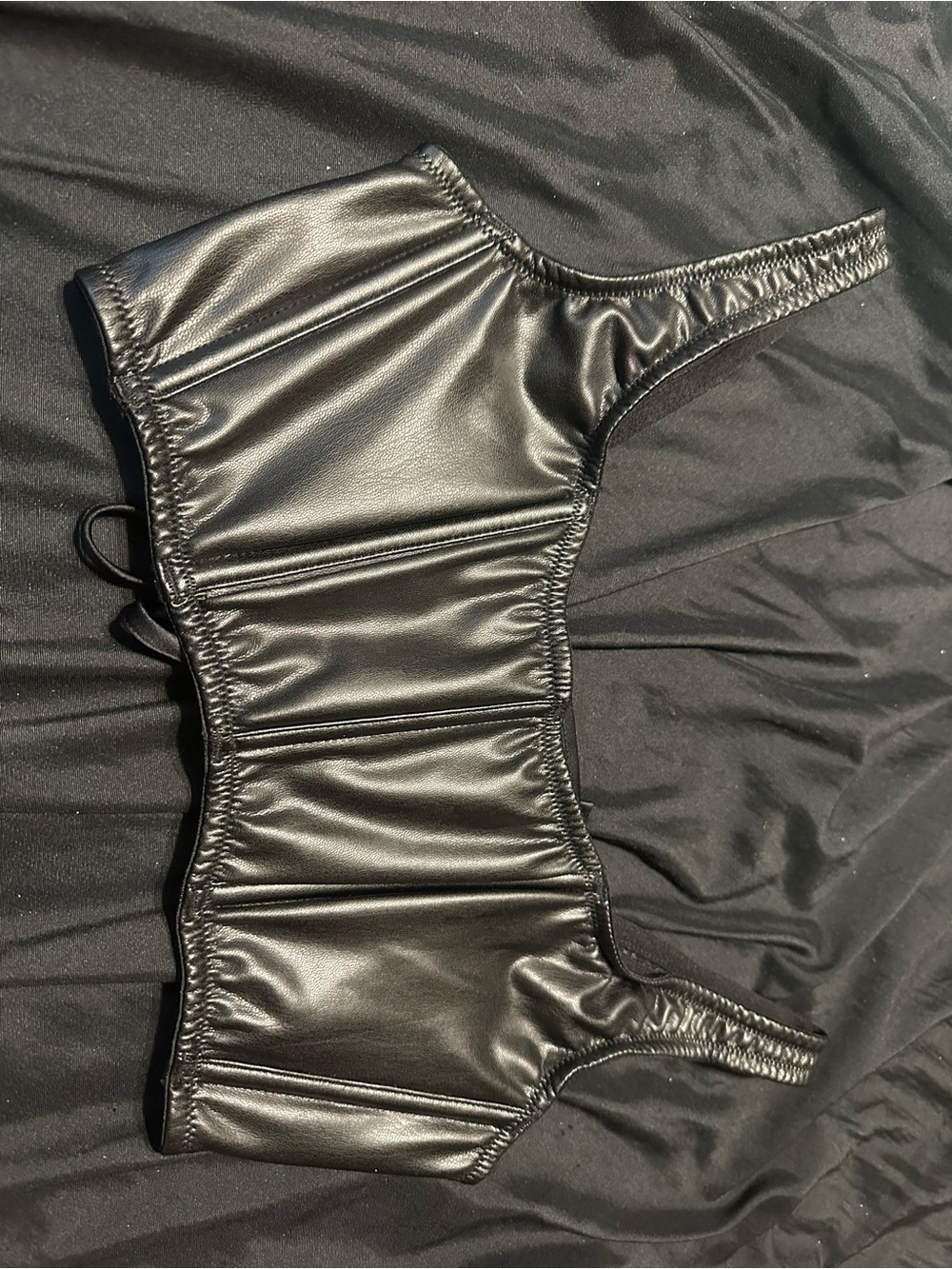 Victoria's Secret Black Faux Leather